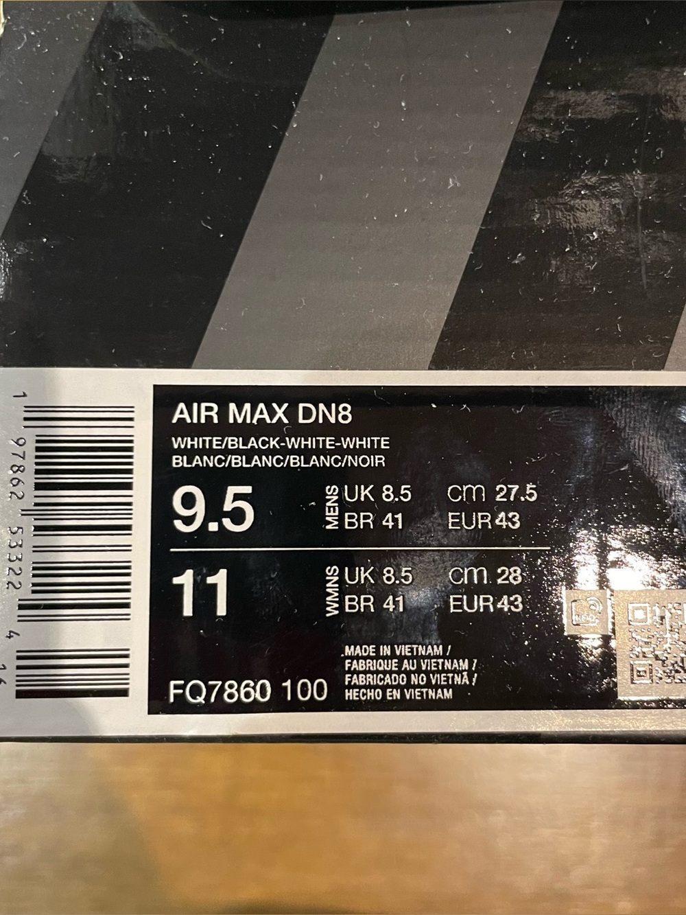 Nike Air Max DN8 White Black Men’s Shoes Size US 9.5 EUR 43 (27.5 CM) Authentic - Picture 9 of 9